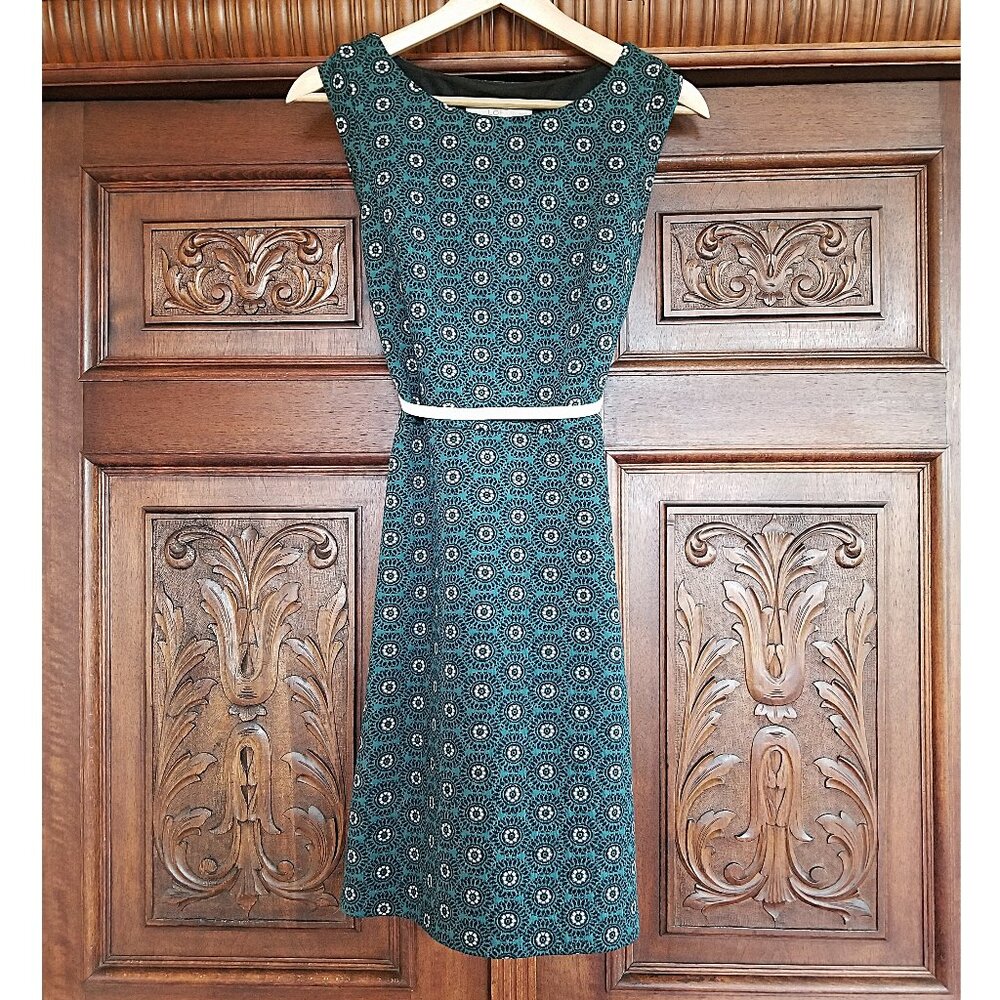 NWT LOFT Teal Pattern Dress
